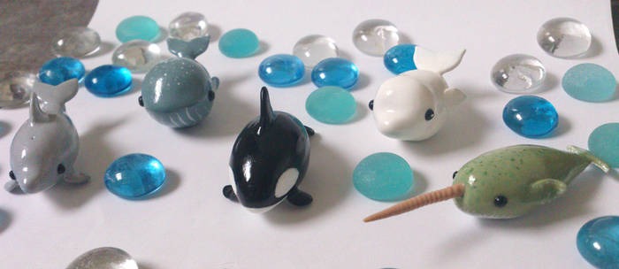 Miniature sealife: whales