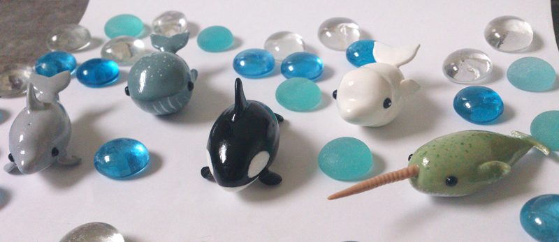 Miniature sealife: whales