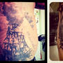 tattoo pirate ship and Ji face