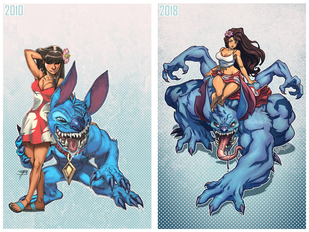 Lilo and Stitch 2010 2018 Side by Side by FooRay
