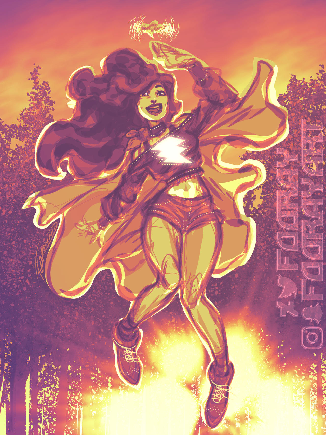 Deviantart Fooray Mary Marvel ipad sketch by FooRay on DeviantArt