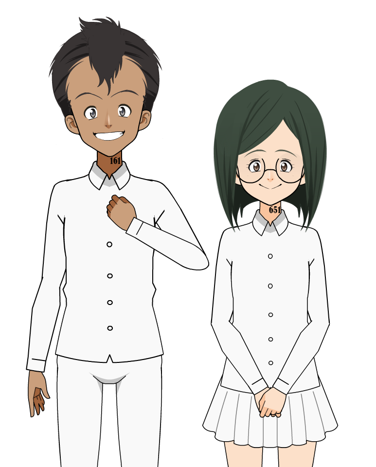 The Promised Neverland anime character designs for Don, Gilda