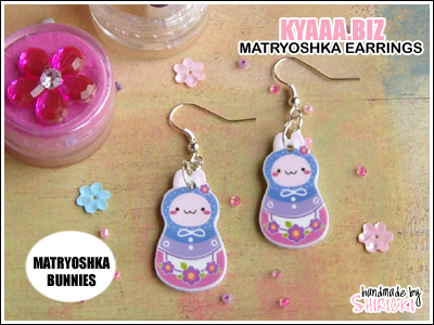 Bunny Matryoshka Earrings