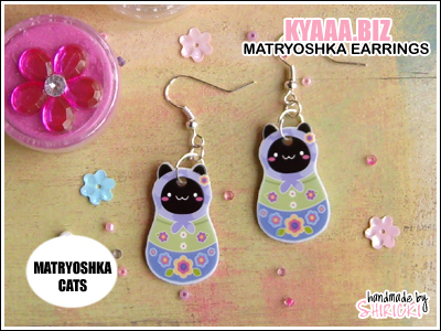 Cat Matryoshka Earrings