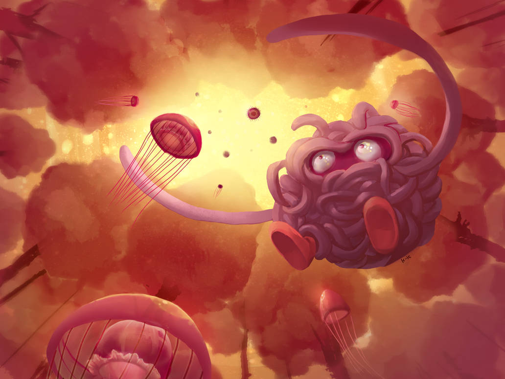 Tangela and Jellyfish by Kurai-Kaze
