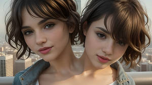 Realistic Two-Headed Girl - Original Character