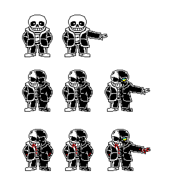 Undertale Hard Mode Wonderful idea sans sprite by CoolDudepro on DeviantArt