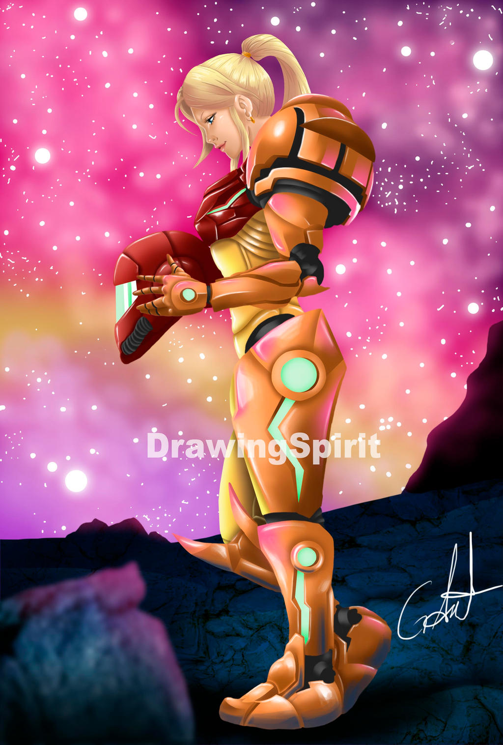 Samas Armor Samus - Armor version by Gusdibujando on DeviantArt