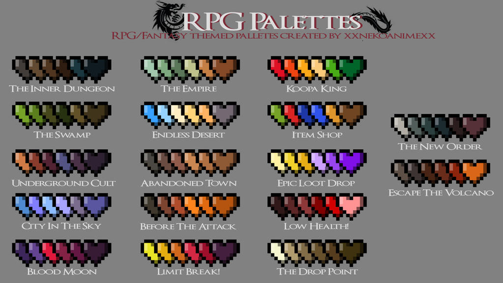 Free RPG Palettes by xXNekoanimeXx on DeviantArt