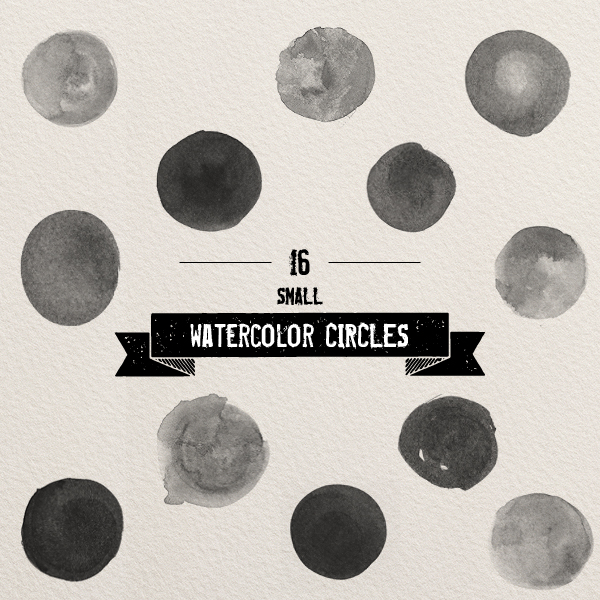 PS brushes: watercolor circles