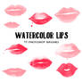 watercolor lips photoshop brushes