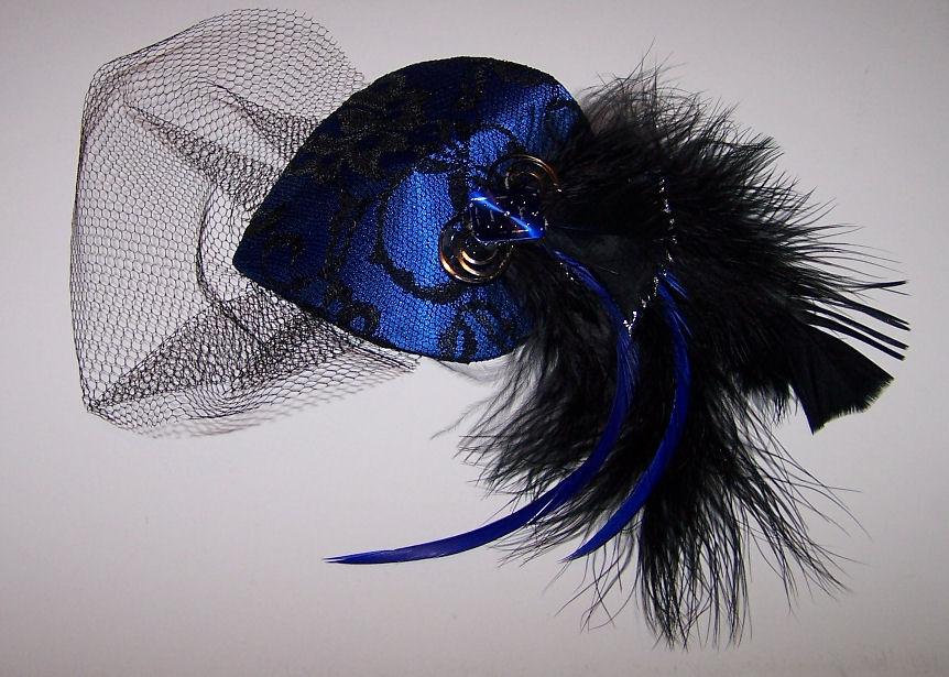 Steampunk Blue Fascinator I