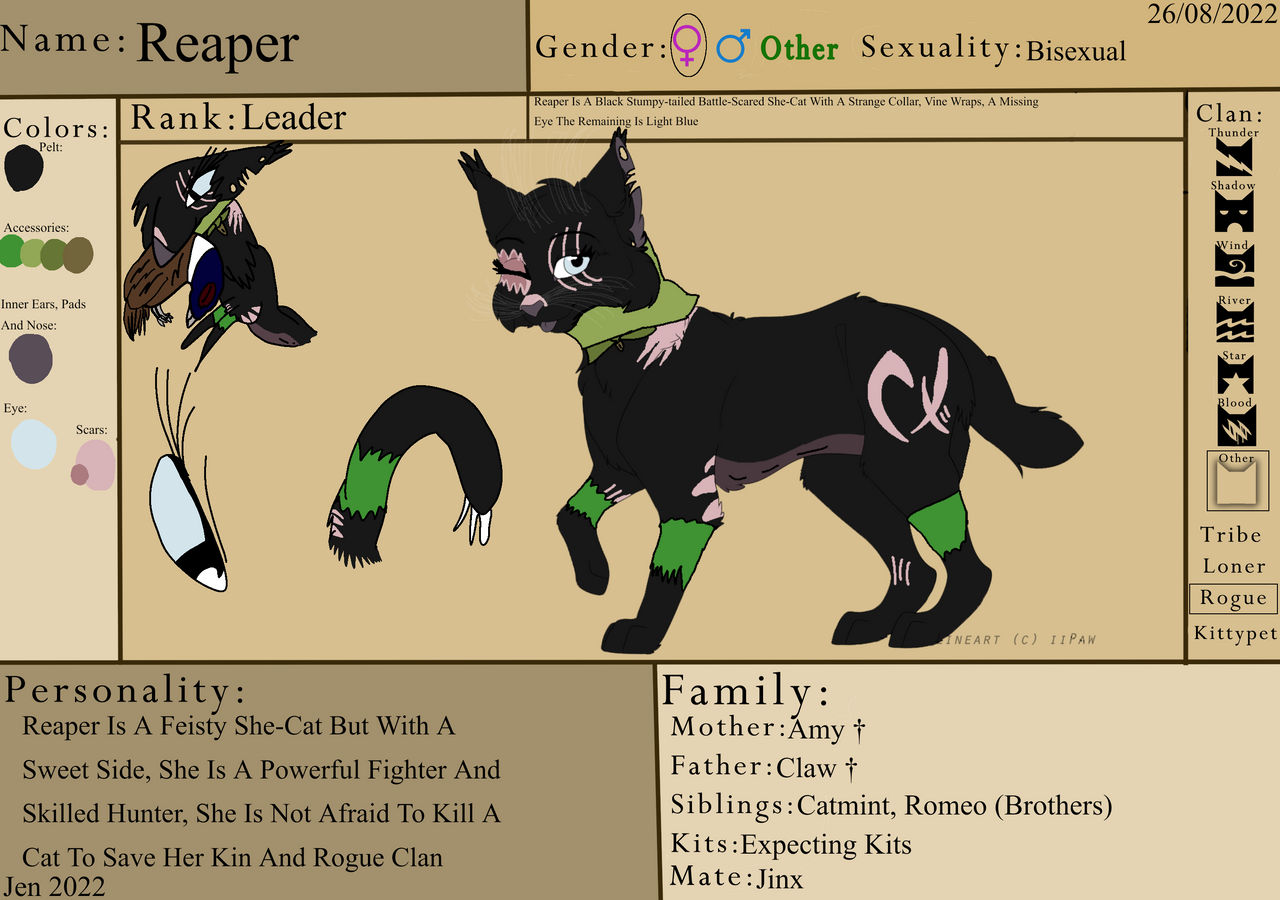 Reaper Reference Sheet by Wistparrian72 on DeviantArt
