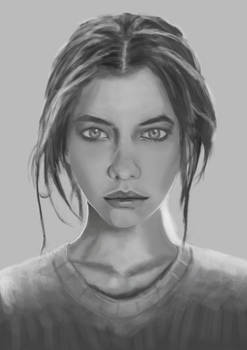 Black and white portrait study