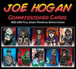 Commish - Even More Sketch Cards by JoeHoganArt