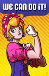 NYCC Print - We Can Do It - Princess Peach by JoeHoganArt