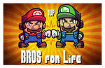 NYCC Print - Bros for Life - Super Mario Bros by JoeHoganArt