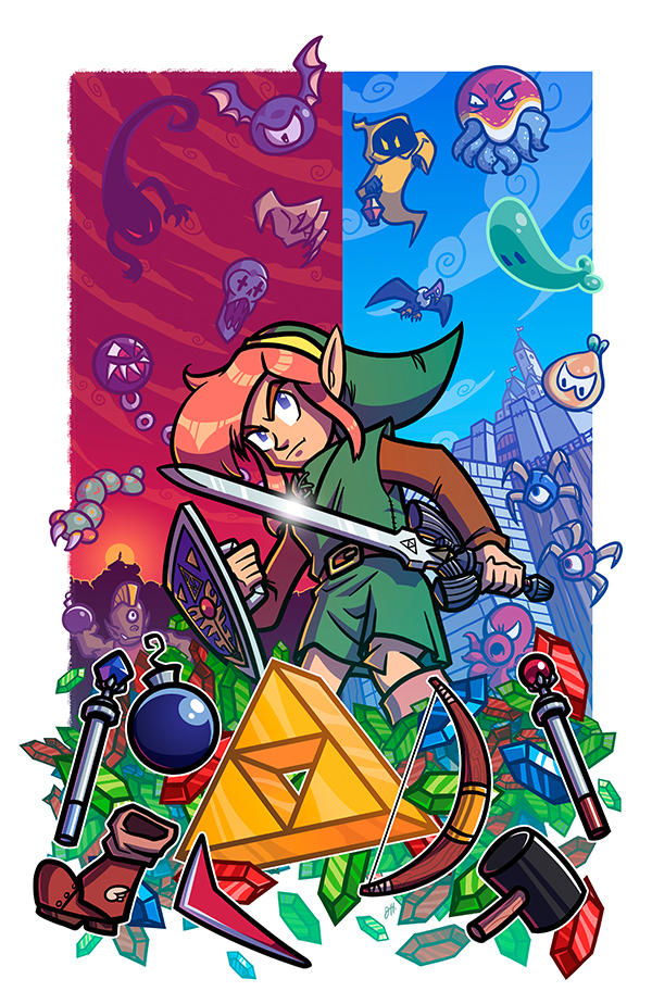 Link & Zelda (Zelda: ToTK), an art print by JokarioArt - INPRNT