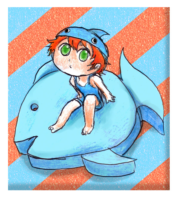 Chibi Bluefish Redhead