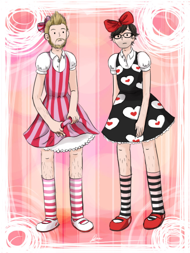 Rhett n Link in kiddy dresses by Chocoreaper Rhett n Link in kiddy dresses by Chocoreaper