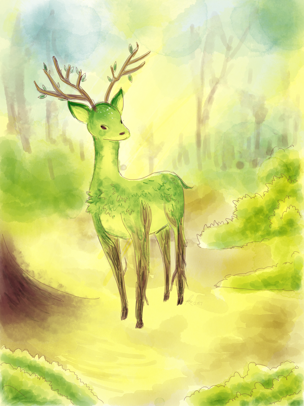 Leaf deer by Chocoreaper