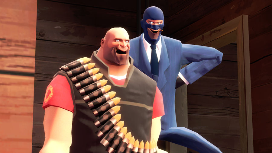 Heavy Weapons Guy and A Spy