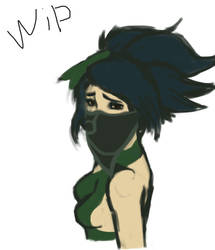 akali cartoon sketch