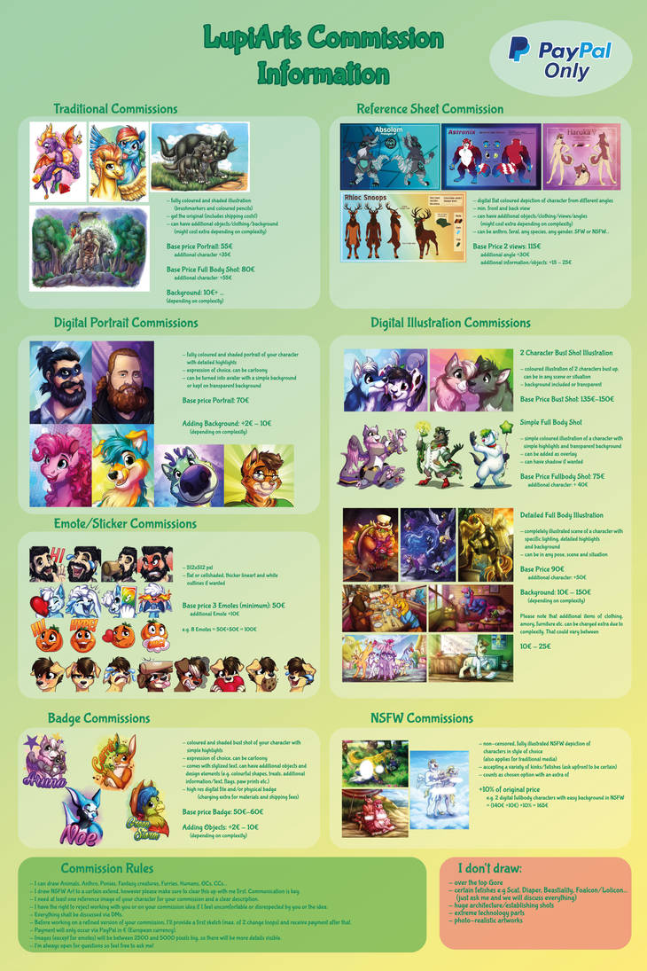 LupiArts' Commission Information