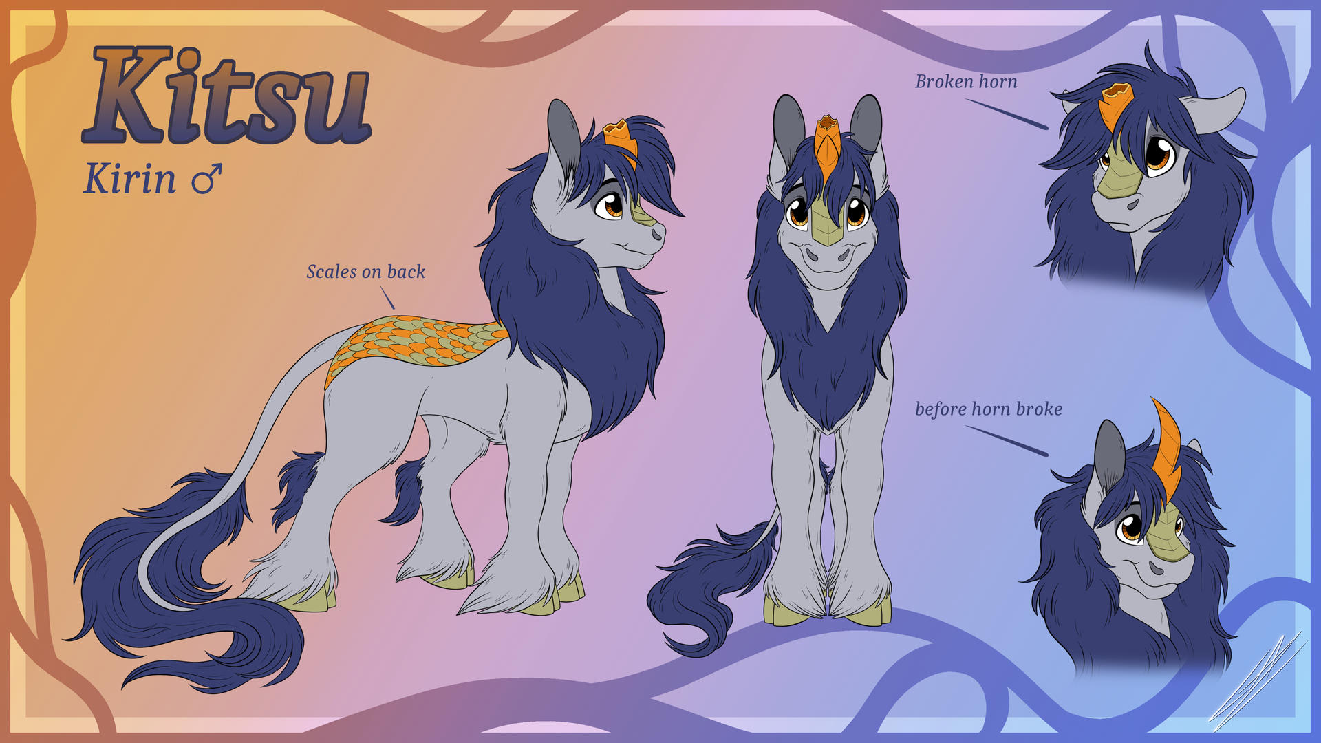 Kitsuism Ruria :COMM: Kitsu's Ref Sheet by LupiArts on DeviantArt