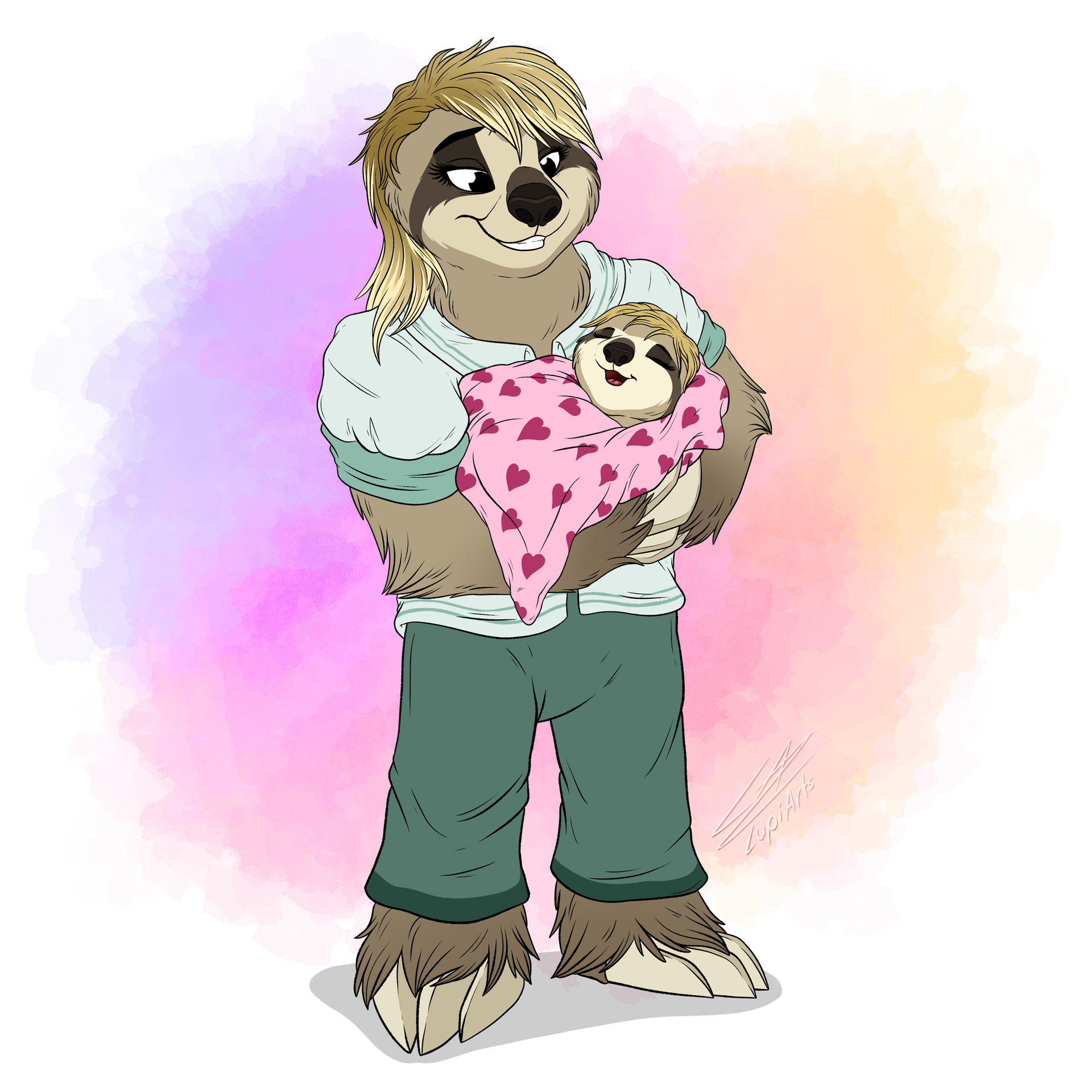 Sloth Awakening Journey of a Sloth - Birth by LupiArts on DeviantArt