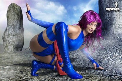 Superhero pose number one - Psylocke landing