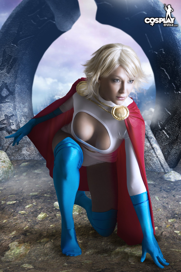 Kayla as Powergirl