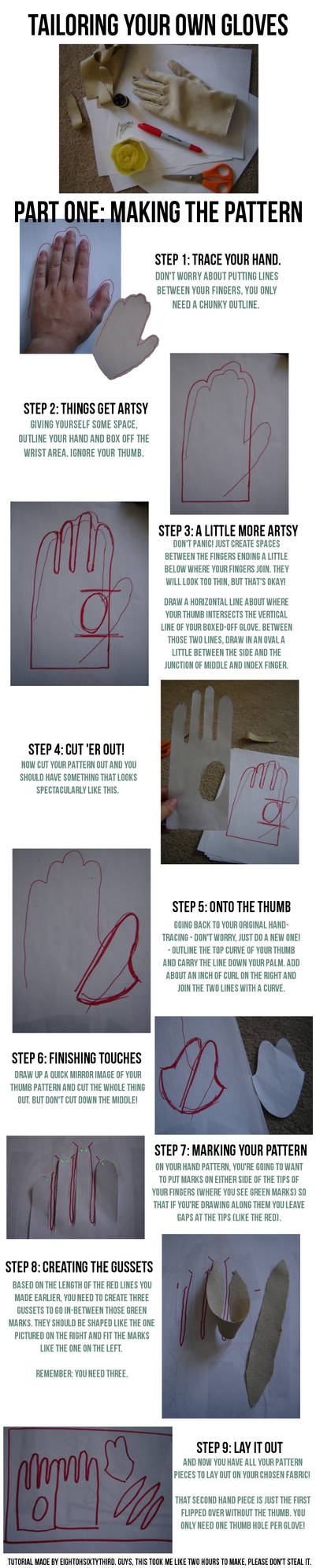 Gloves Tutorial: Part I, Making a Pattern