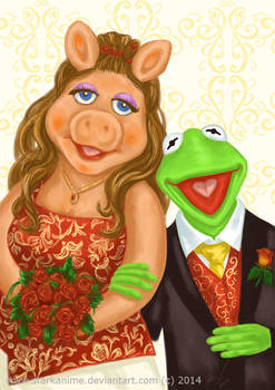 Kermit and Miss Piggy (Porter Wedding)