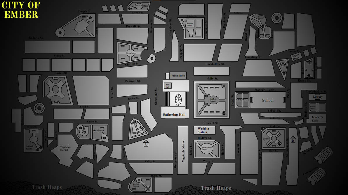 Emberfall Map City Of Ember Map Recreation by ViewMasterModelG on DeviantArt