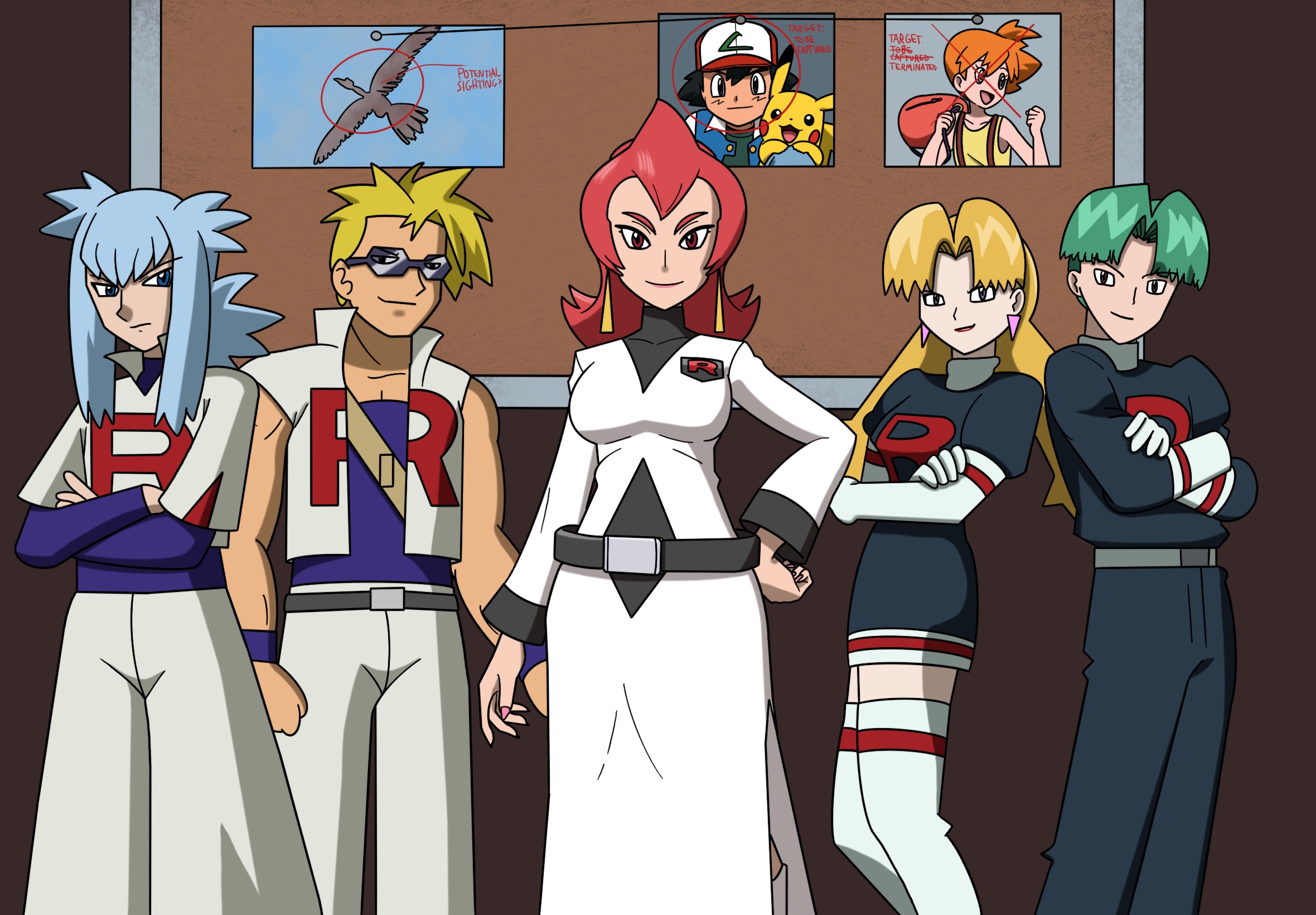 Pokemon AU - Team Rainbow Rocket by ESLM-Studios on DeviantArt
