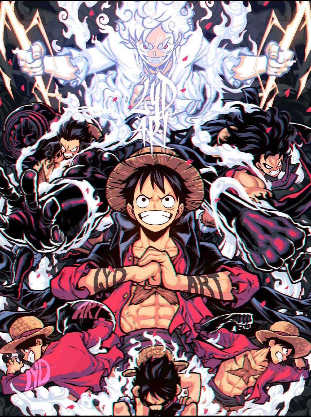 Monkey D. Luffy (Gear 5)  One Piece by B-a-i-o-r-e-t-t-o on DeviantArt