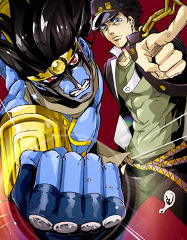 Jotaro and Star platinum