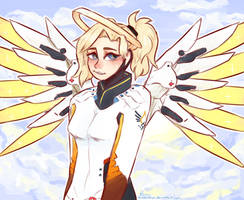 Day #406 12/18/16 Mercy Overwatch Fanart