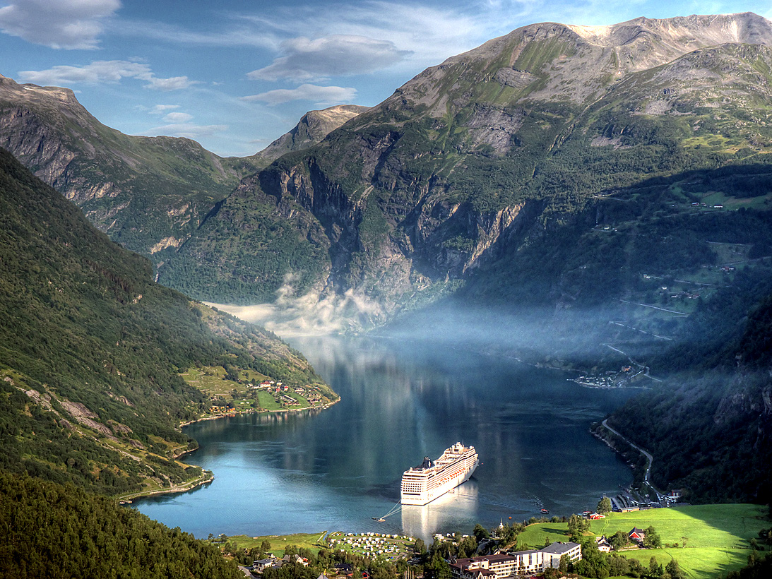 Our ship at Geiranger