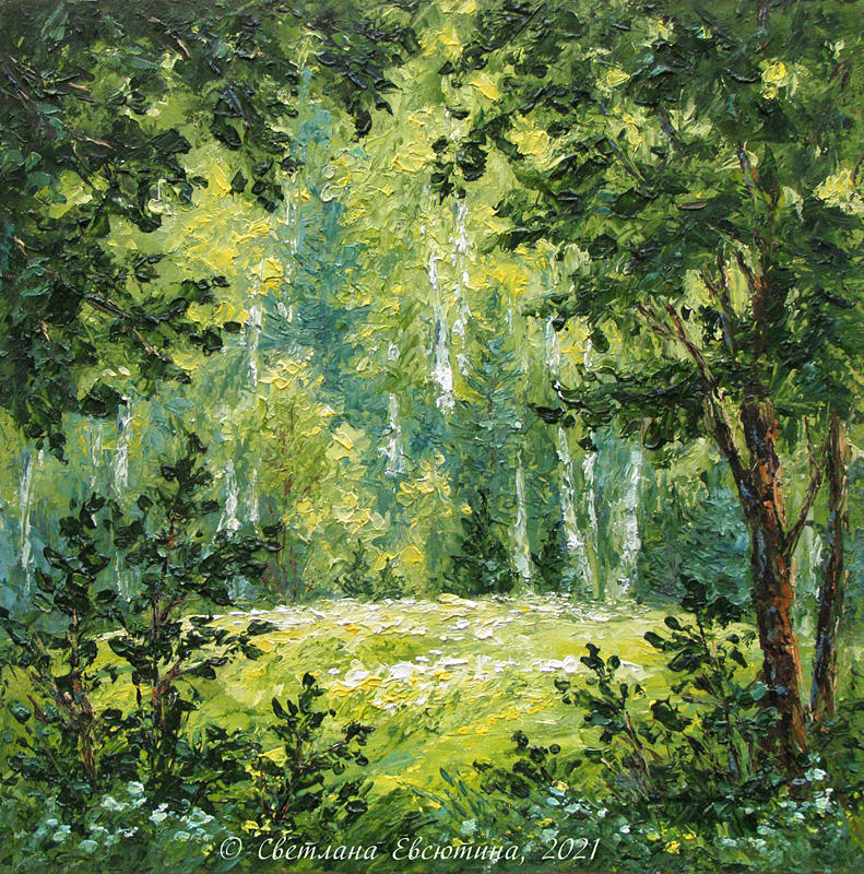 Green square forest landscape by rosinka on DeviantArt