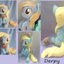 Derpy with muffin sitting *multipic*