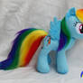 Rainbow Dash plush w faux fur