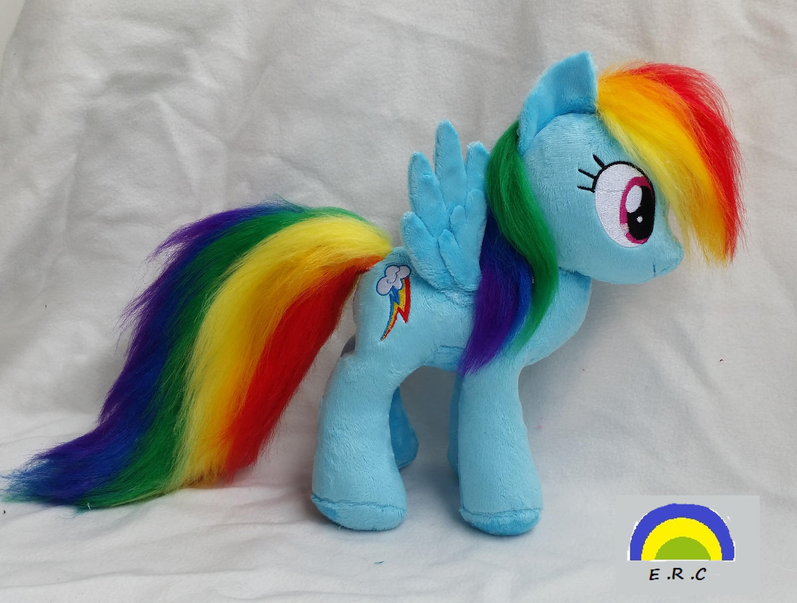 Rainbow Dash plush w faux fur