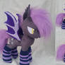 Midnight Blossom - bat pony plush