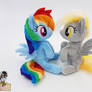 Dash and Derpy mini beanies