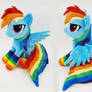 Rainbow Dash small beanie with poseable wings