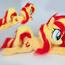Sunset Shimmer large with faux fur mane