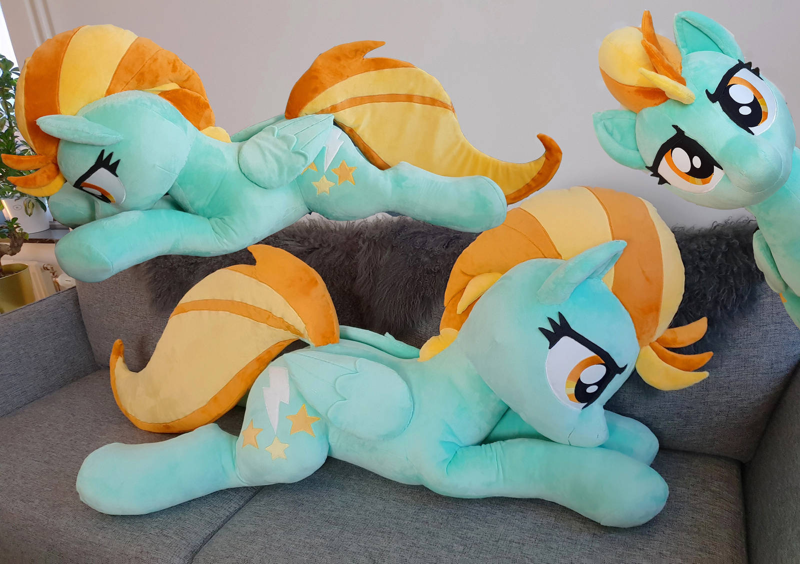 Lifesize Lightning Dust 50 inch/ 130cm long plush by Epicrainbowcrafts