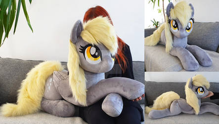 Derpy Cuddle size - faux fur plushie 90cm / 35inch